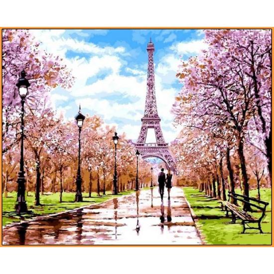

Картина по номерам NB1198 Апрель в Париже, 40x50 см., Babylon Premium