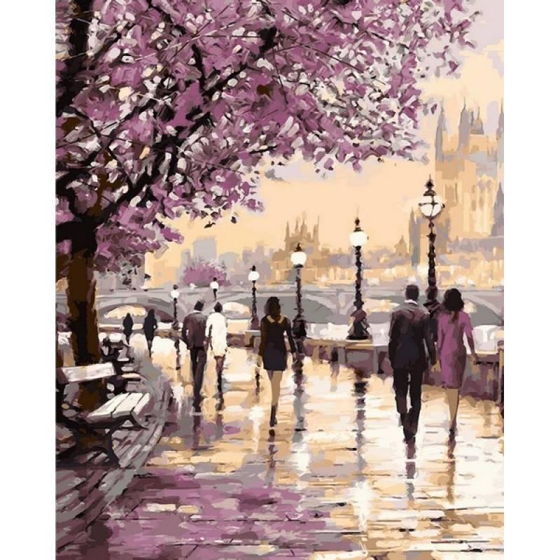 

Картина по номерам NB508 Цветущая набережная, 40x50 см., Babylon Premium