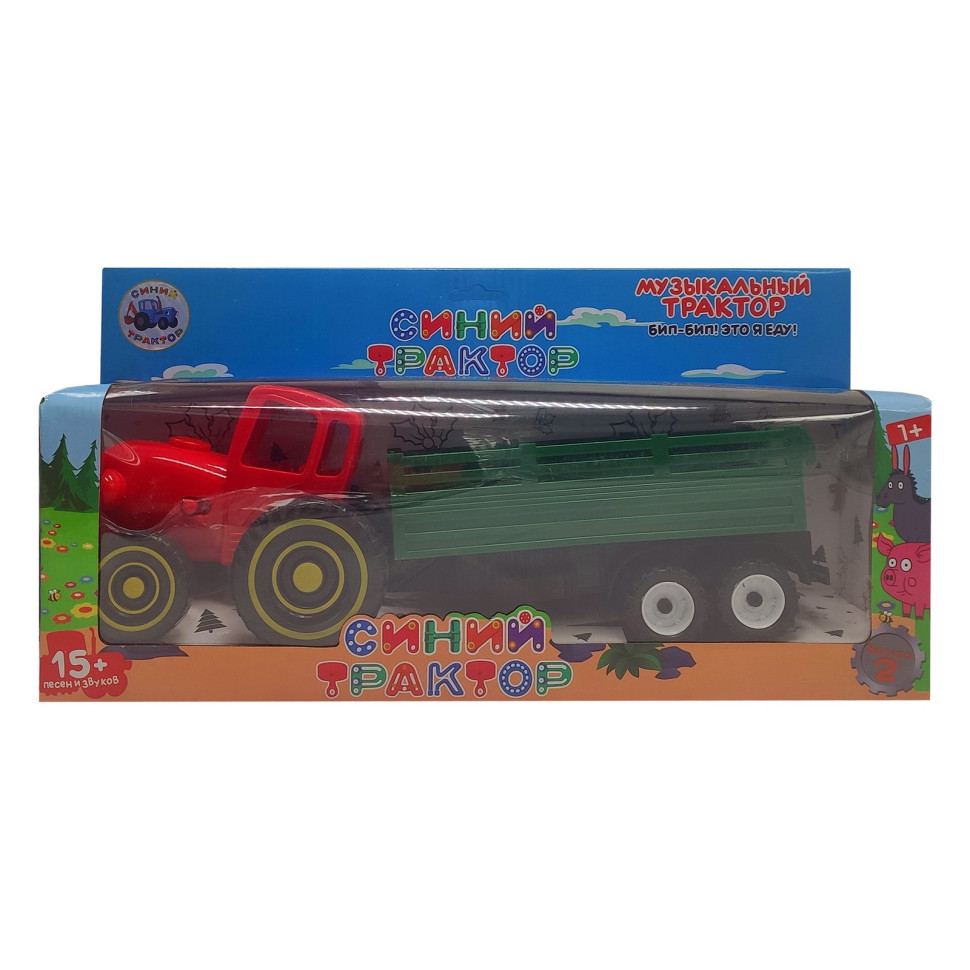 

Детский игровой набор "Синий Трактор" Bambi BL5013 с прицепом (Красный)