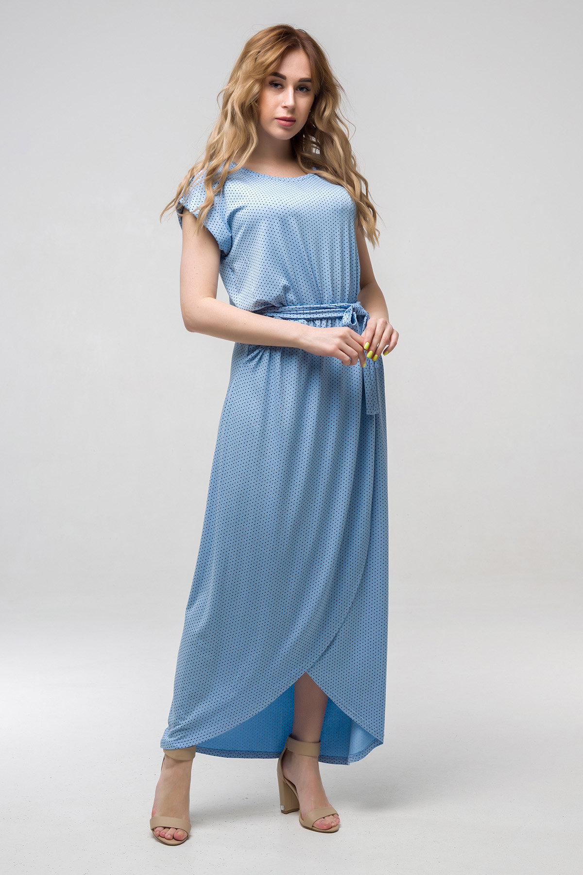 

Платье FLFashion Asti ППА 2131 повседневное длинное макси - голубое, Платье FLFashion Asti ППА 2131 повседневное длинное макси 48-50 голубое