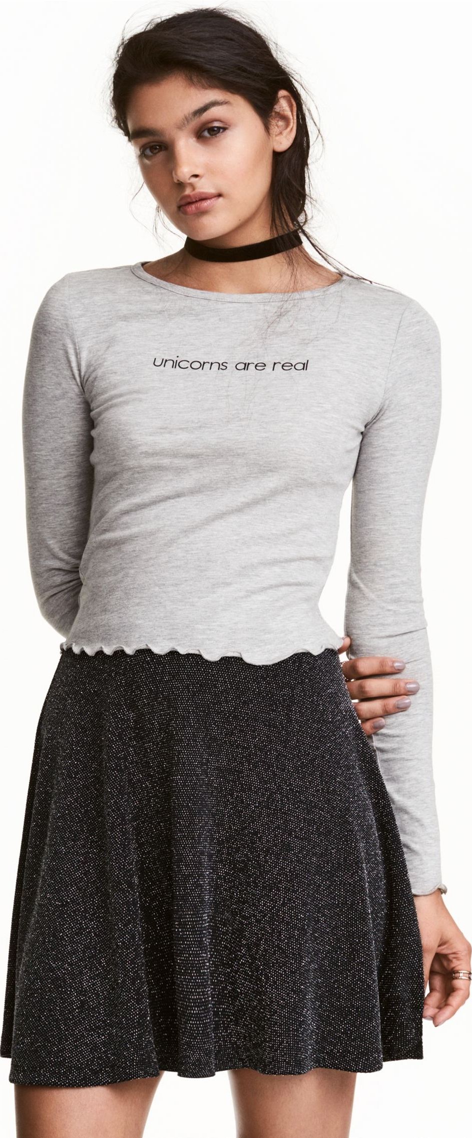 

Лонгслив H&M 4560424 L Серый меланж