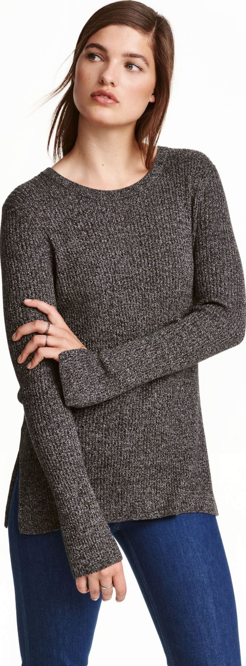 

Джемпер H&M 3901574  Темно-серый меланж, Джемпер H&M 3901574 S Темно-серый меланж