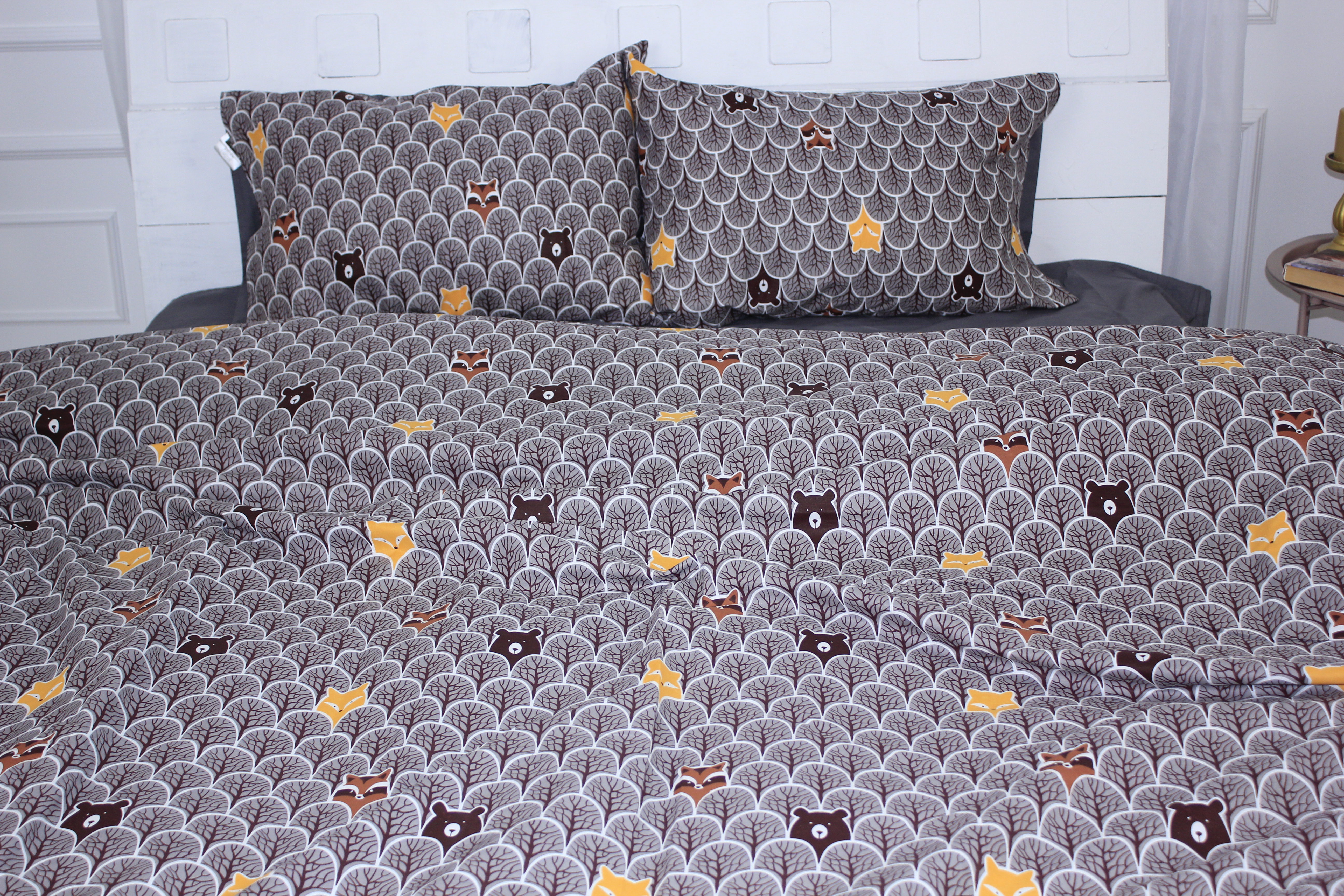 

Пододеяльник MirSon Ranforce Elite 17-0526 Fabulous forest grey 110x140см