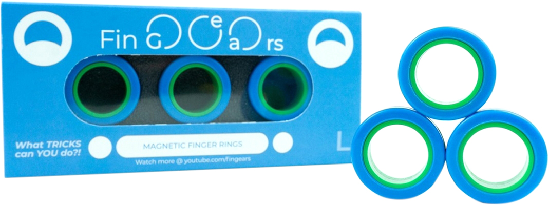 

Магнитные кольца FinGears Magnetic Rings Sets Size L Blue-Green (FG380LBLUGR)