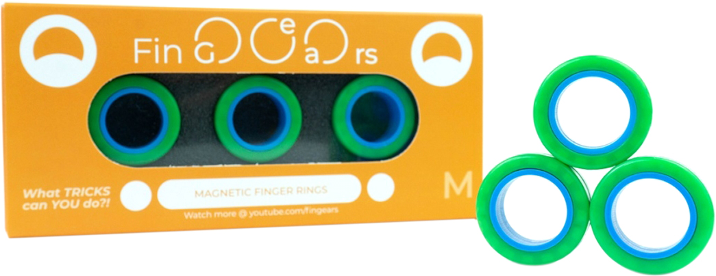 

Магнитные кольца FinGears Magnetic Rings Sets Size M Green-Blue (FG380MGRBLU)