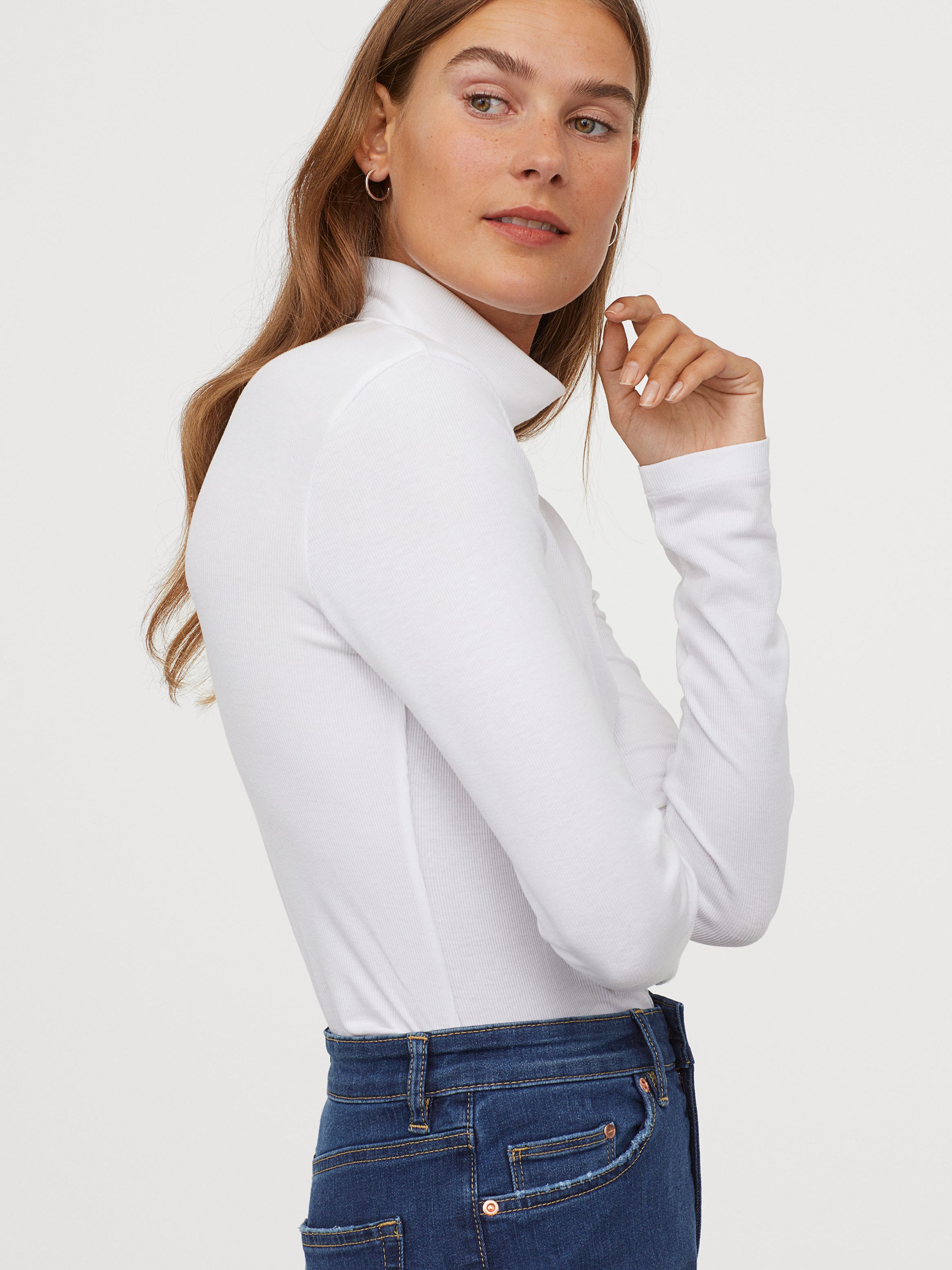 

Водолазка H&M 761269b50  Белая, Водолазка H&M 761269b50 L Белая