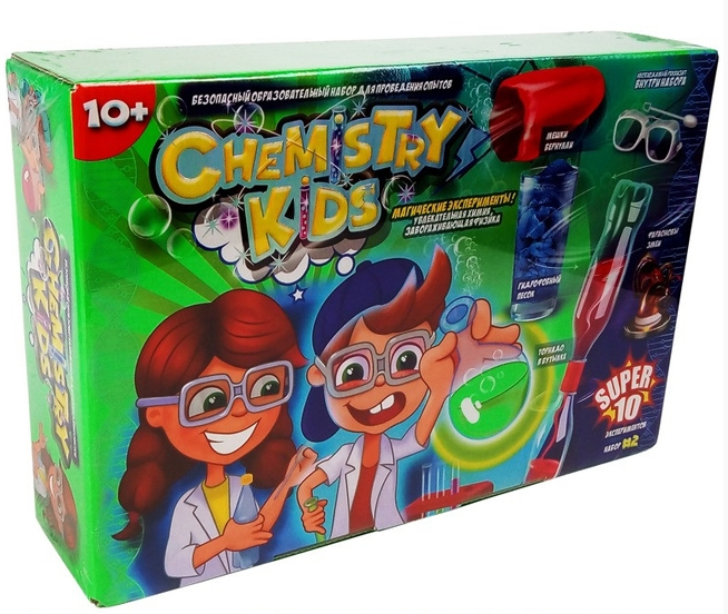 

Безопасный образовательный набор для проведения опытов Danko Toys Chemistry Kids №2 CHK-01-02
