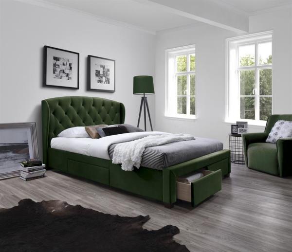 

Кровать Halmar SABRINA 160х200 Зелёная