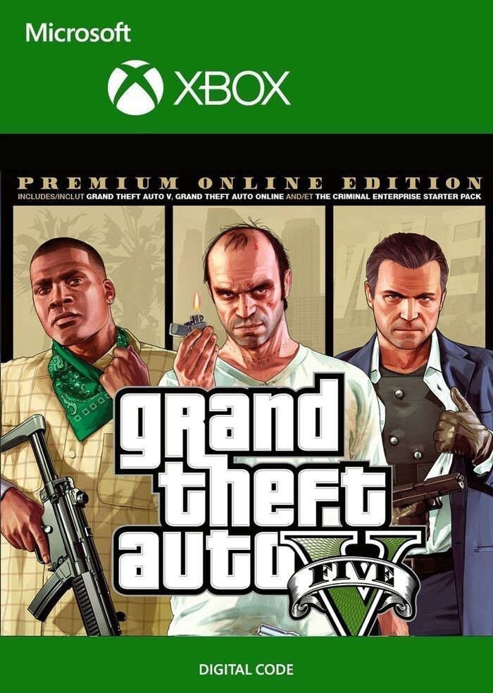 

Ключ активации Grand Theft Auto 5 Premium Edition (GTA 5) для Xbox One/Series