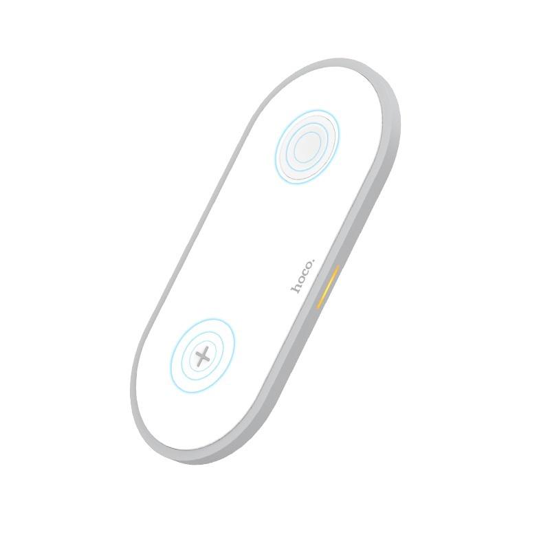 

Беспроводное зарядное устройство Qi Hoco CW20 2 в 1 iphone / airpods White