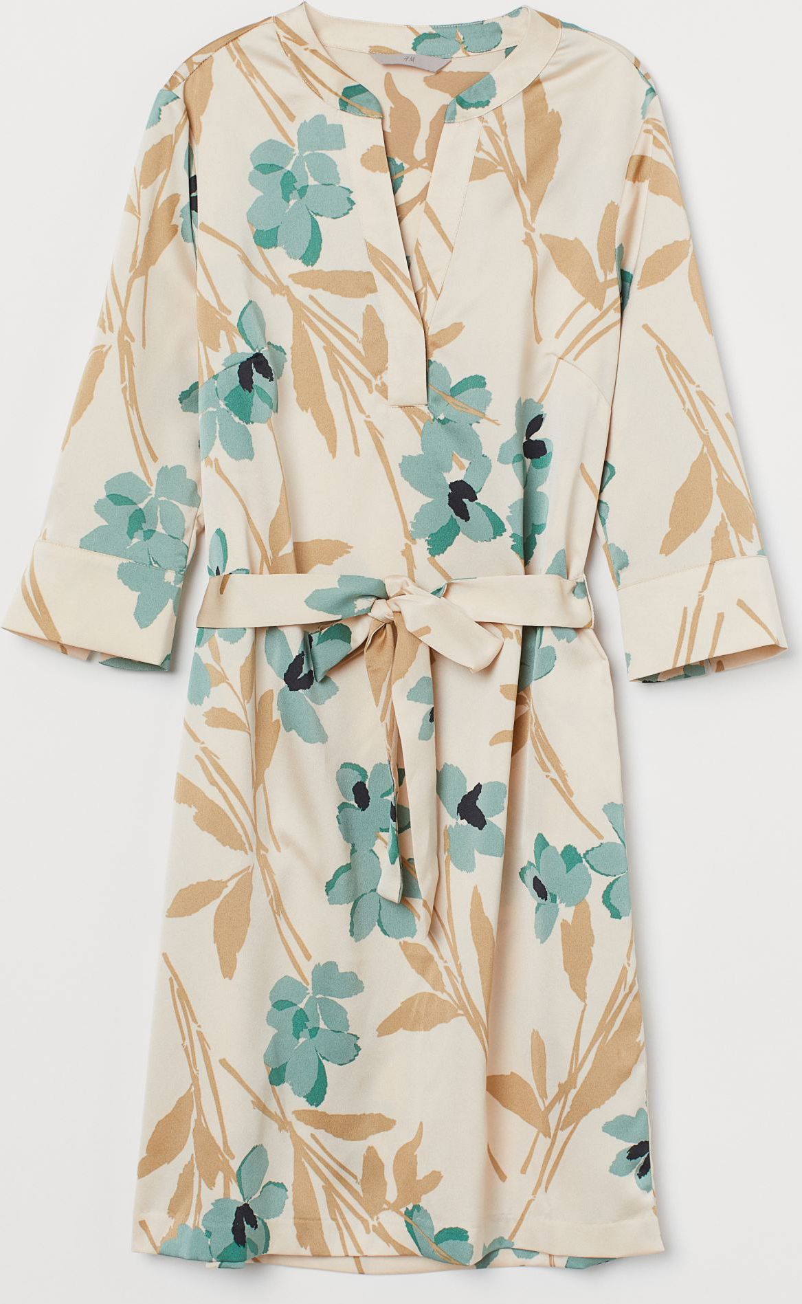 

Платье H&M 2212-8039931 44 Светло-бежевое цветы