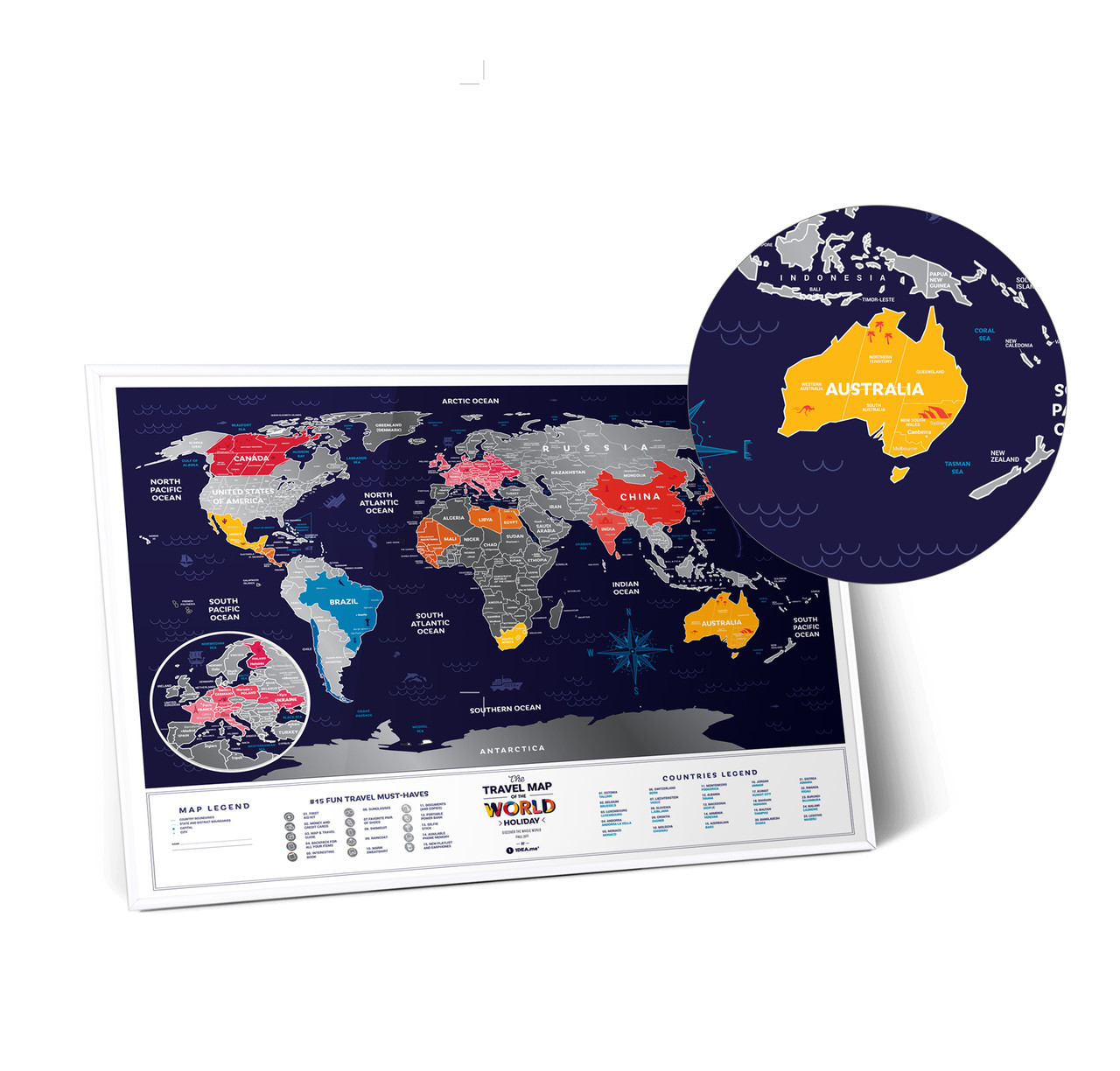 

Скретч карта мира Holliday World