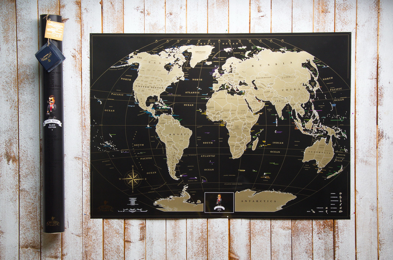 

Скретч карта MyMap Black Edition