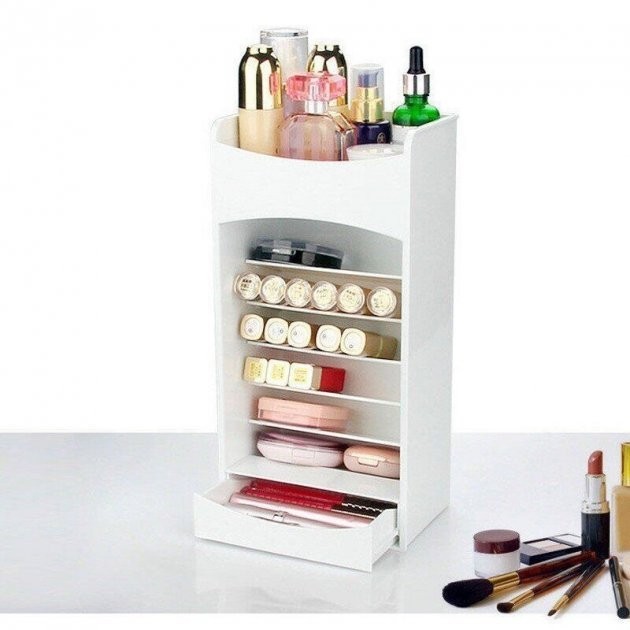

Вертикальный органайзер для косметики Cosmake Lipstick & Nail Polish Organizer Белый