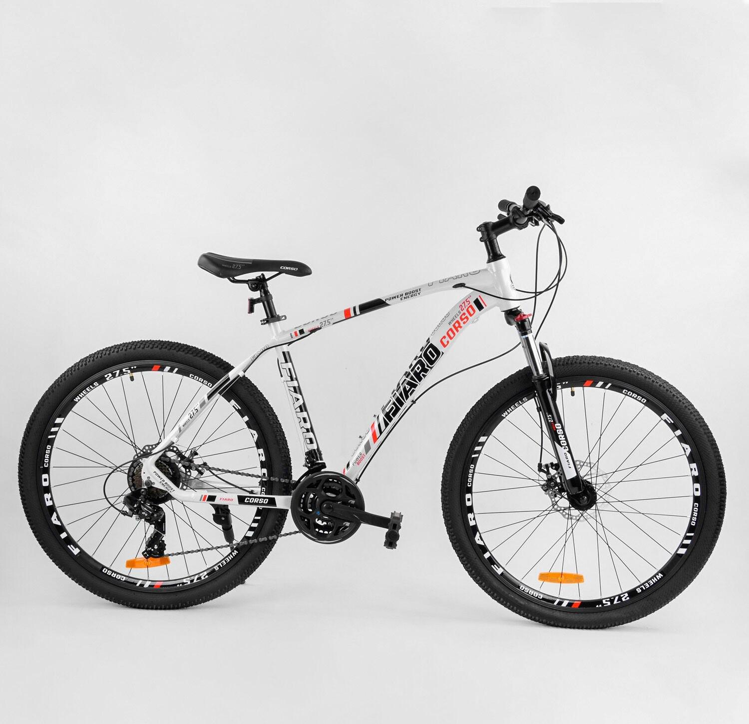

Велосипед Спортивный CORSO «FIARO» 73228 рама алюминиевая, оборудование Shimano, Белый