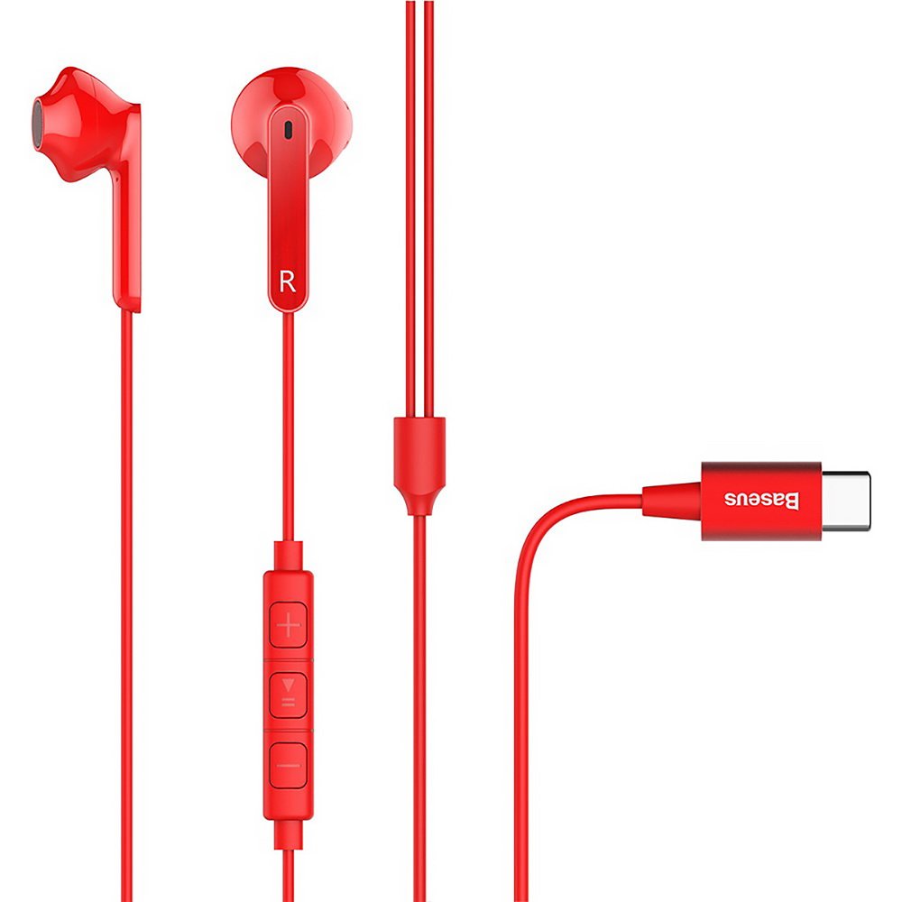 

Наушники с микрофоном Baseus Encok C16 с разъемом Type-C Красные