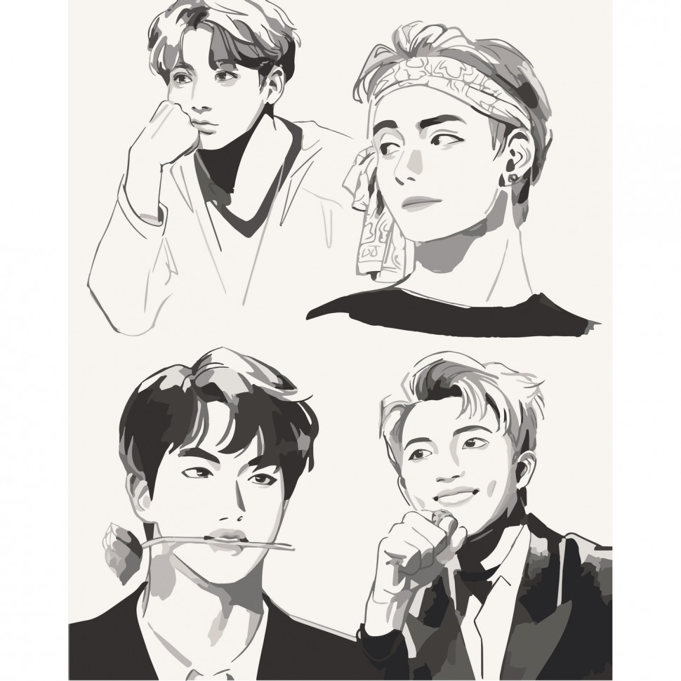 

Картина по номерам "BTS. Fan Art" 40х50 см