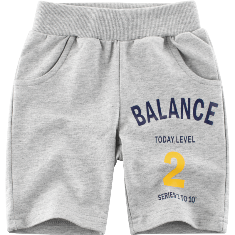 

Шорты для мальчика с надписями серые Balance 27 KIDS (110) (54299)