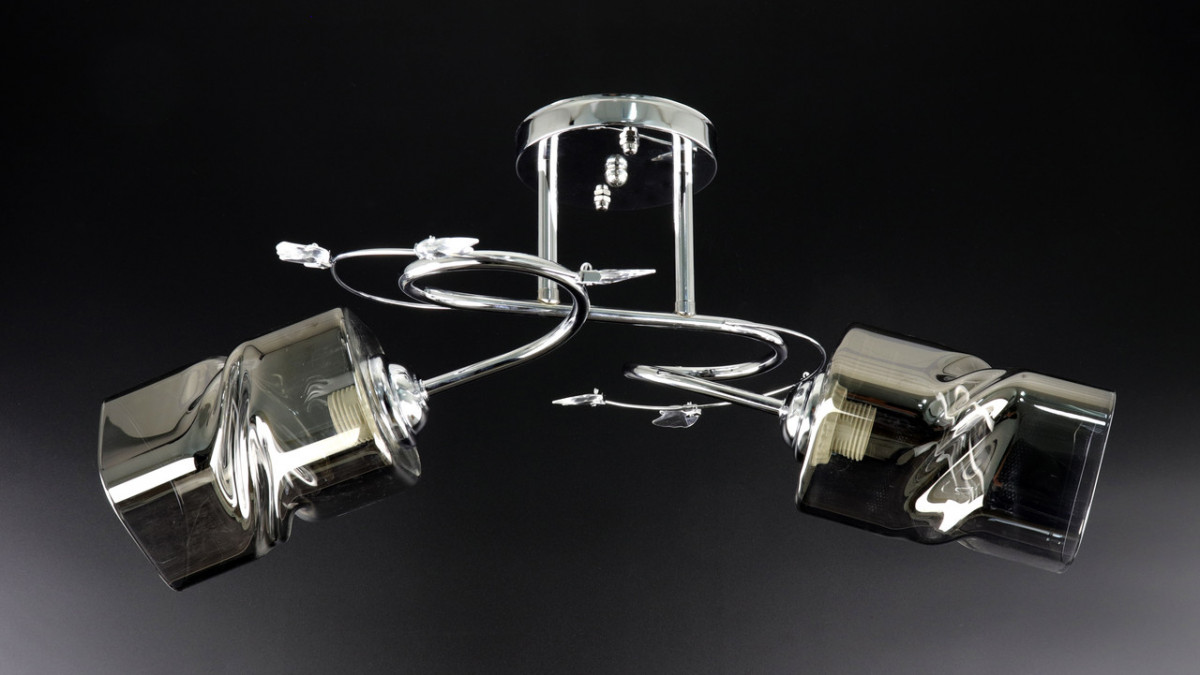 

Люстра потолочная на 2 лампочки (24х36х55 см.) Хром или золото (YR-9339A/2-ch-mg)