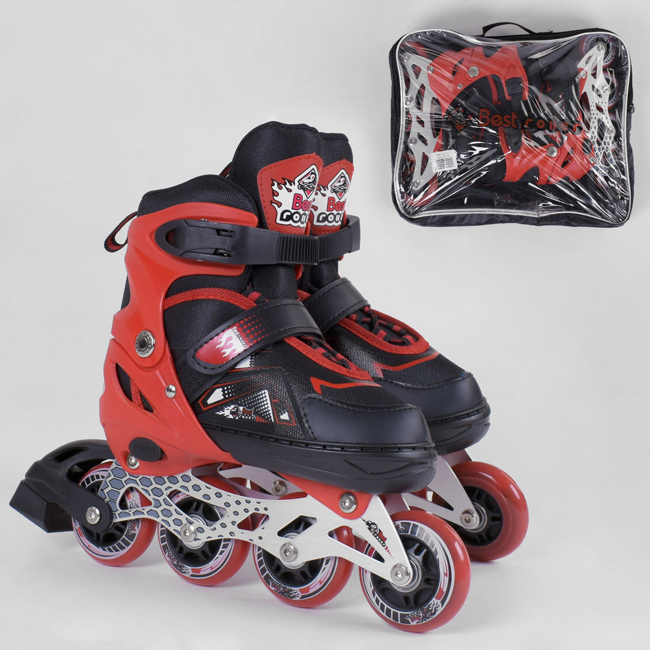 

Ролики BEST ROLLER 3272-S 30-33 красный