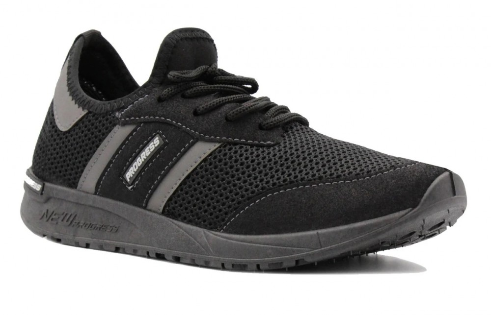 

Мужские летние черные кроссовки из вентилируемой сетки 41 р. - 26 см Progres 1188637584