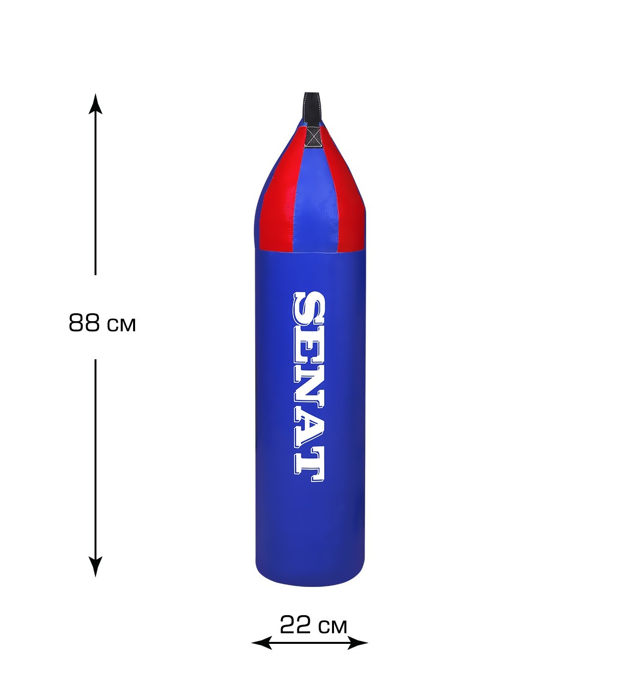 

Мешок боксерский Senat шлемовидный 88 x 22 см ПВХ Blue (1246-bl)