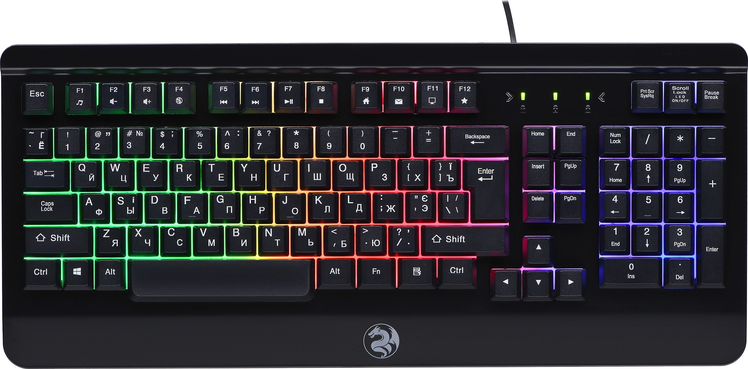 

Клавиатура игровая 2E Gaming KG320 LED USB Black (2E-KG320UB)