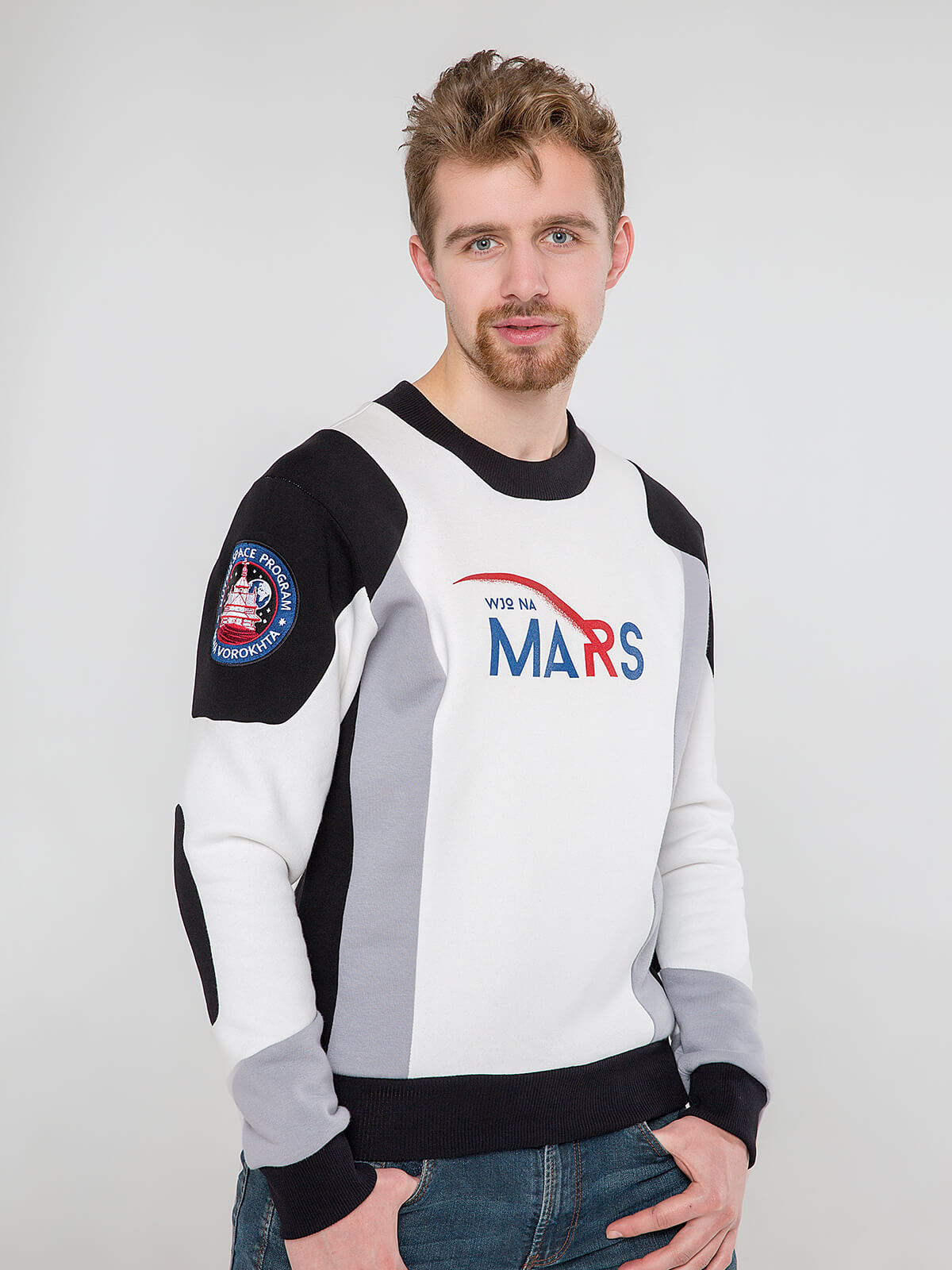 

чоловічий світшот - MOLFAR-X - білий, XL