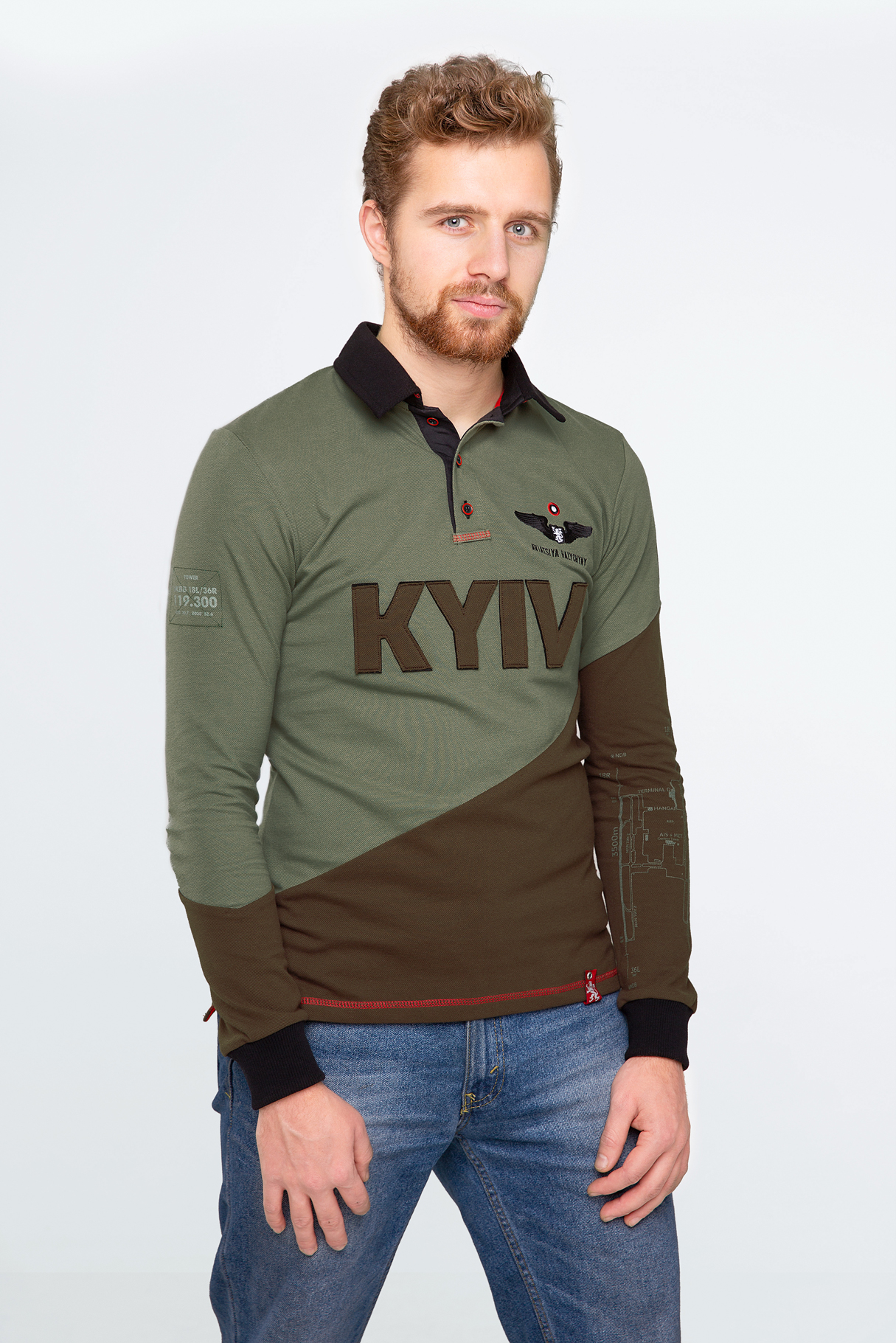 

чоловіче поло-лонґ - KYIV - зелений, L