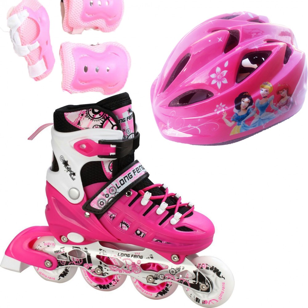 

Ролики детские раздвижные Набор Scale Sports Combo Disney - USA (защита + шлем) 34-37, Princess New (розовый) (2T3040E)