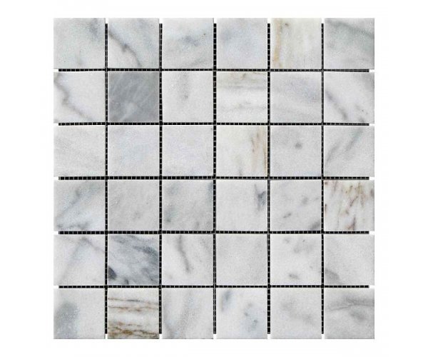 

Мозаичная плитка мрамор White Mix (47х47x6 мм) Полированная