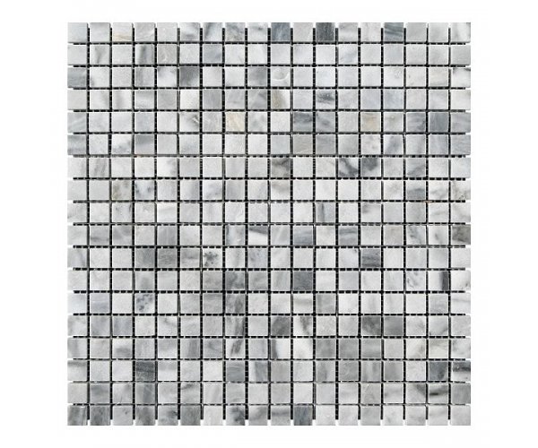 

Мозаичная плитка мрамор White BI (15x15x6 мм) Полированная