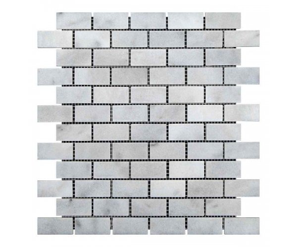 

Мозаичная плитка мрамор White BI (47х23x6 мм) Полированная