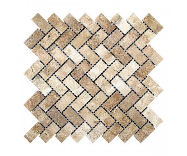 

Мозаичная плитка мрамор Travertine Classic (47х23x6 мм) Полированная/Прямоугольная