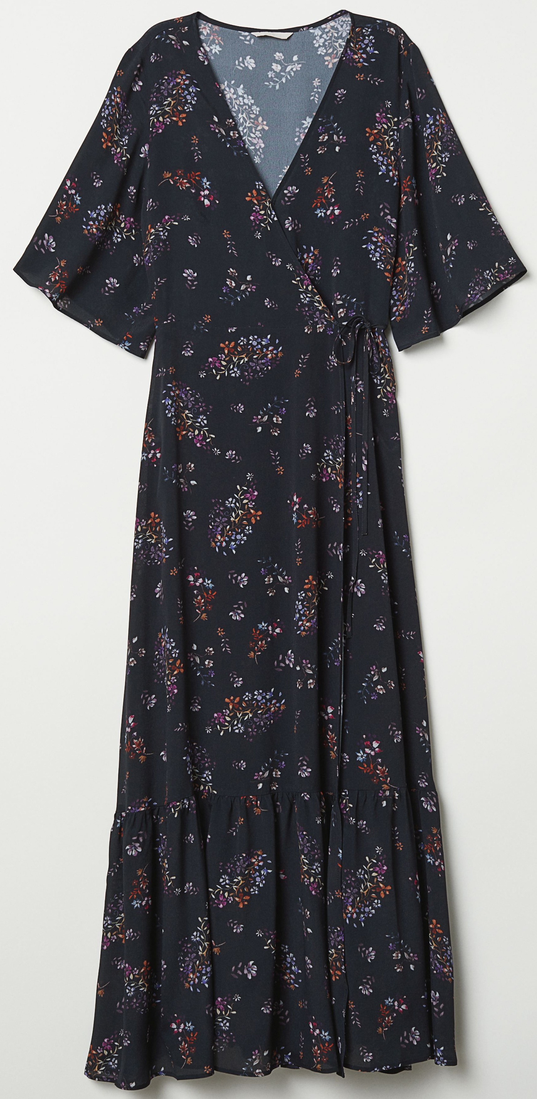 

Платье H&M 6784218 36 Черное цветы