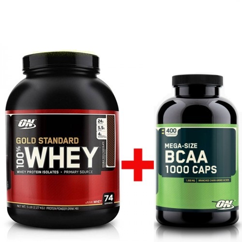 

Комплект Протеин Optimum Nutrition 100% Whey Gold Standard 2.27 кг Двойной шоколад + Аминокислота Optimum Nutrition Mega-Size BCAA 1000, 400 капс(431741)