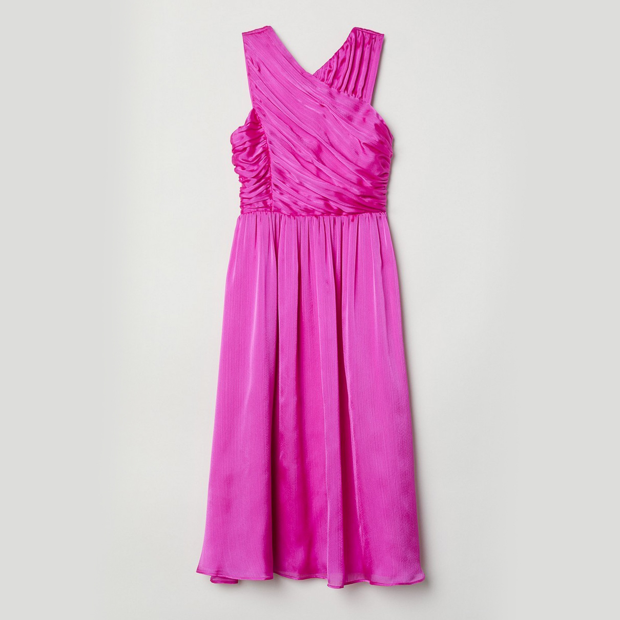 Акція на Сукня вечірня міді літня жіноча H&M 0623745_темно.роз 32 Темно-рожева від Rozetka