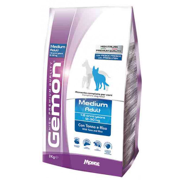 

Корм для собак средних пород Gemon DOG Medium Adult с тунцом 3 кг(70386098)