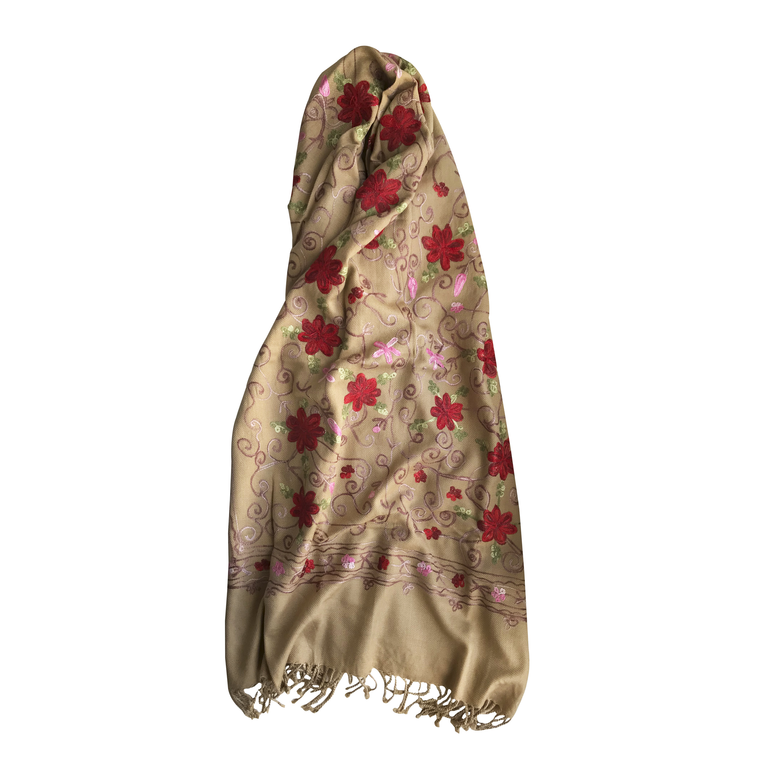 

Шаль Silk Route SL-19 тонкая шерсть вышитая шелком