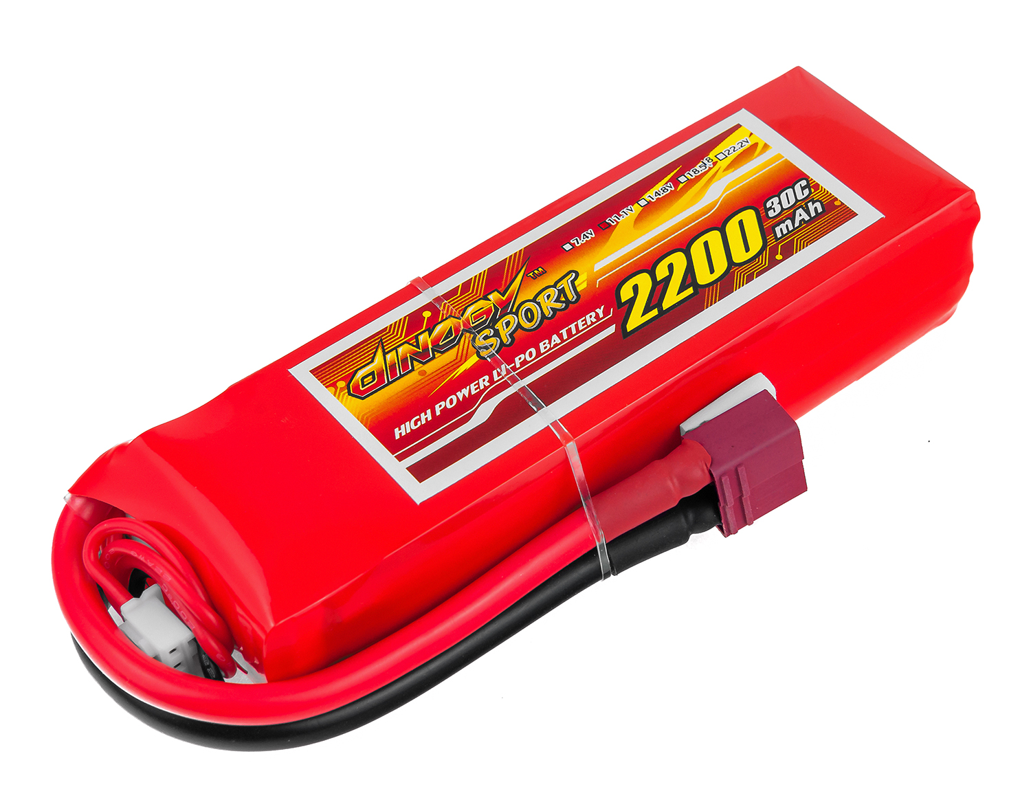 

Аккумулятор Dinogy Li-Pol 2200 mAh 11.1V 3S 30C T-Plug (DLC-3S2200D-T)