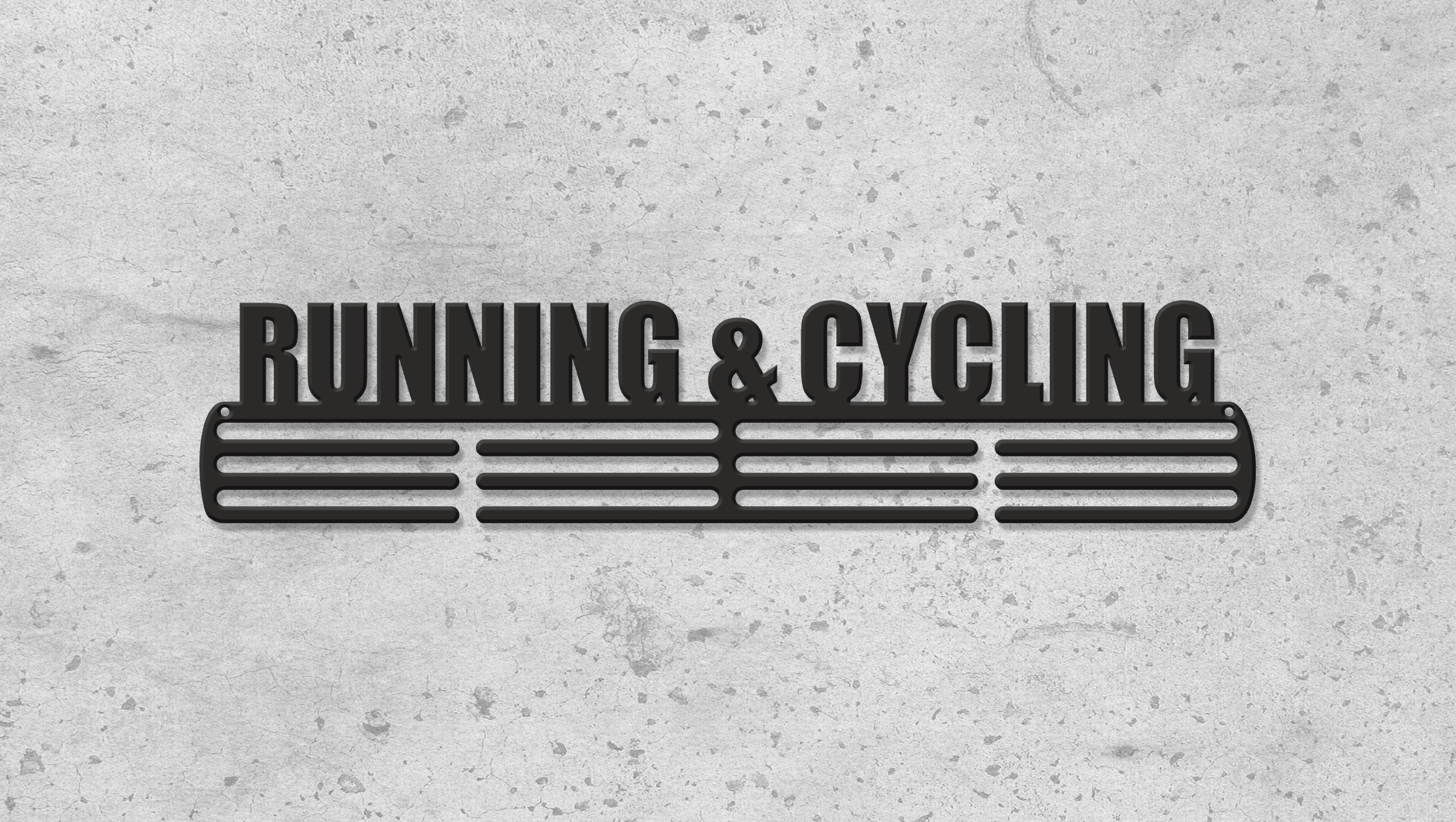 

Медальница "E-Trophy" Running & Cycling Стальная (Черный)