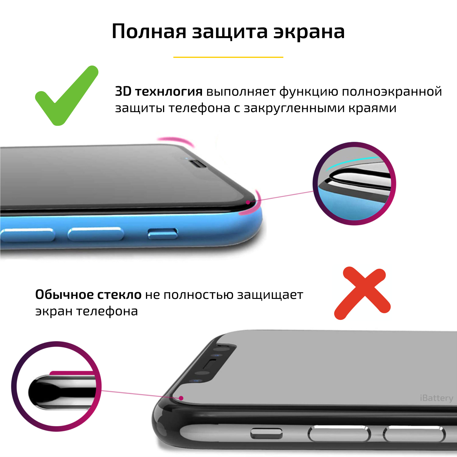 Защитное стекло iBattery 9D for iPhone 11 black – фото, отзывы,  характеристики в интернет-магазине ROZETKA от продавца: Cedrus | Купить в  Украине: Киеве, Харькове, Днепре, Одессе, Запорожье, Львове