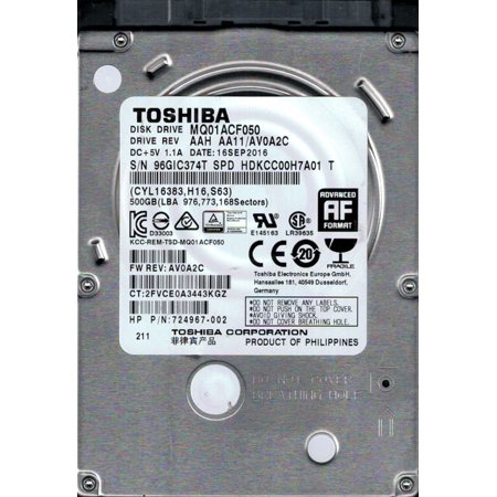 

Жорсткий диск / Toshiba / MQ01ACF050-FR / 2.5" / 7mm / 500GB / 7200rpm / SATA 6Gb/s / 16MB / заводське відновлення / 12 мес гарантія