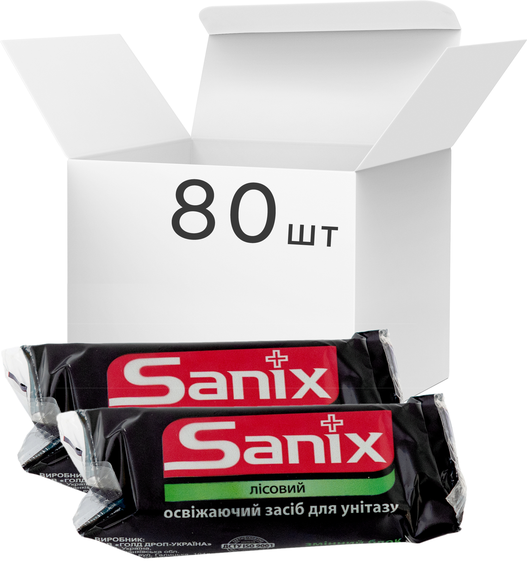 

Упаковка освежающих средств для унитазов Sanix Лесных 35 г х 80 шт