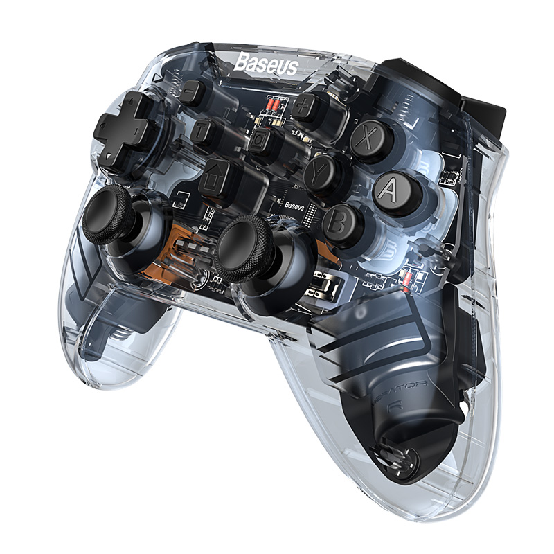 

Беспроводной геймпад для PC, Nintendo Switch Baseus SW Motion Sensing Vibrating Gamepad Прозрачный
