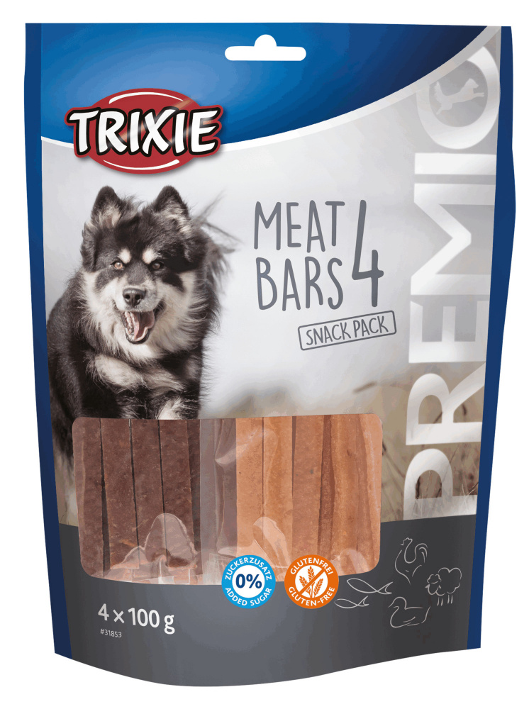 

Лакомство для собак PREMIO 4 Meat Bars Trixie курица, утка, баранина и лосось 100гр (TX-31853)