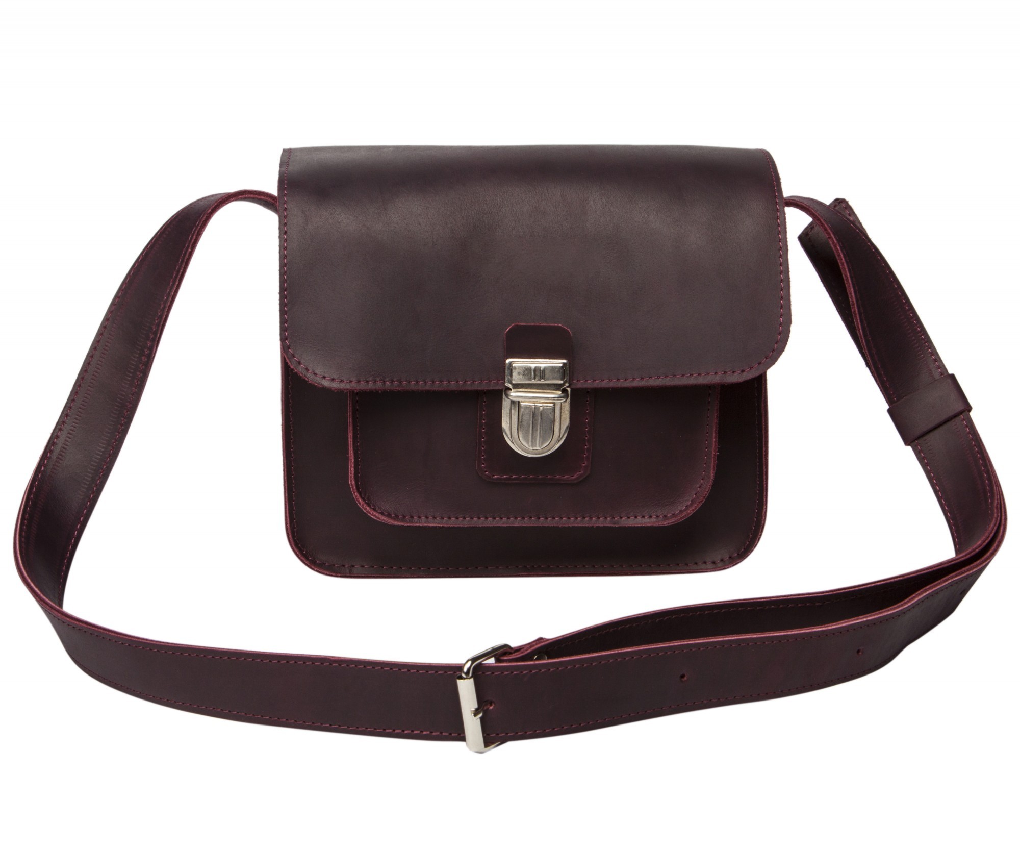 

Женская сумка кожаная TYKAN LIA (бордовая)