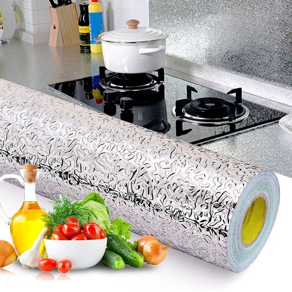 Алюминиевая фольга стикер 60 см × 4 м для дома и кухни для защиты стен .