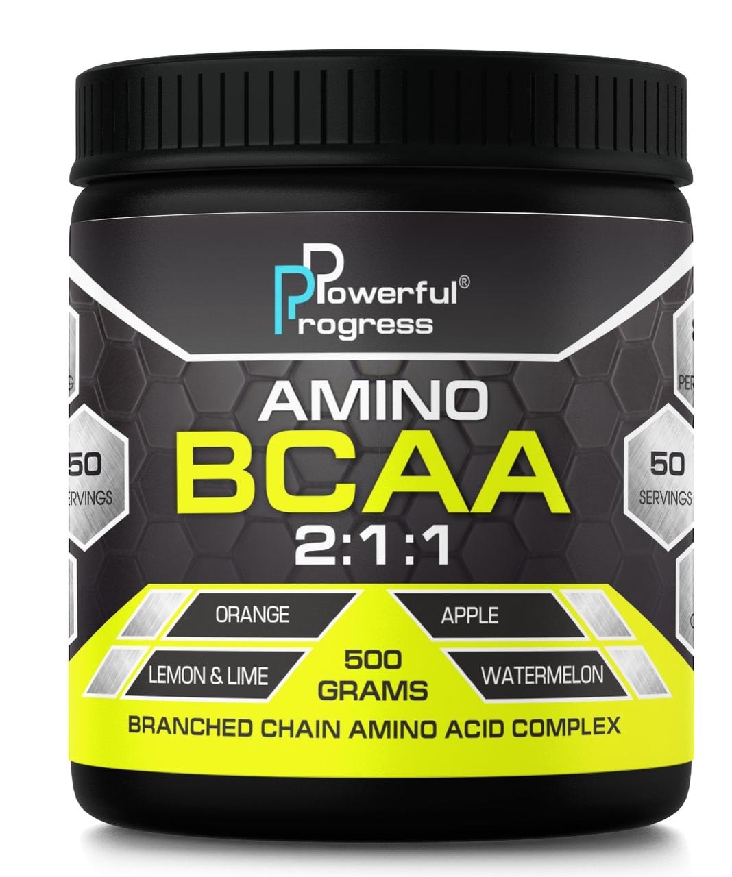

BCAA аминокислоты Powerful Progress BCAA 2:1:1 500 грамм Клубника (335789-1)