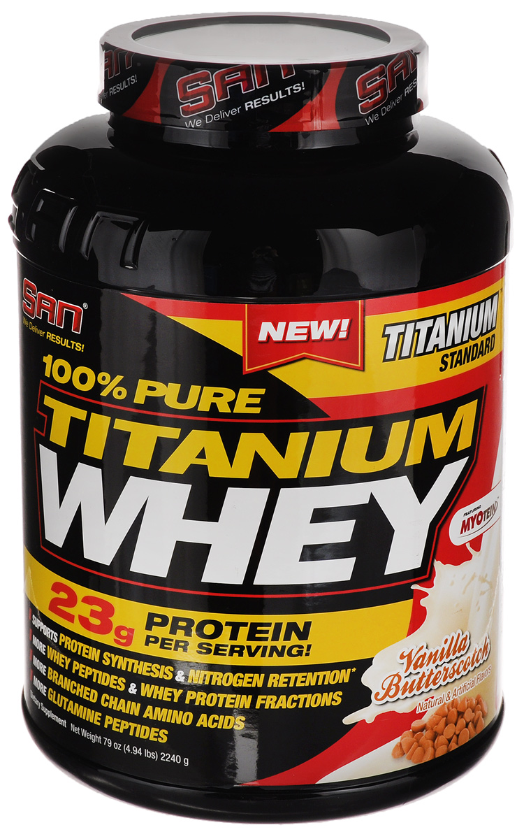 

Протеин SAN 100% Pure Titanium Whey 2250 грамм Ваниль (335091-5)